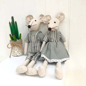 Personalised Soft Toy Linen Mouse