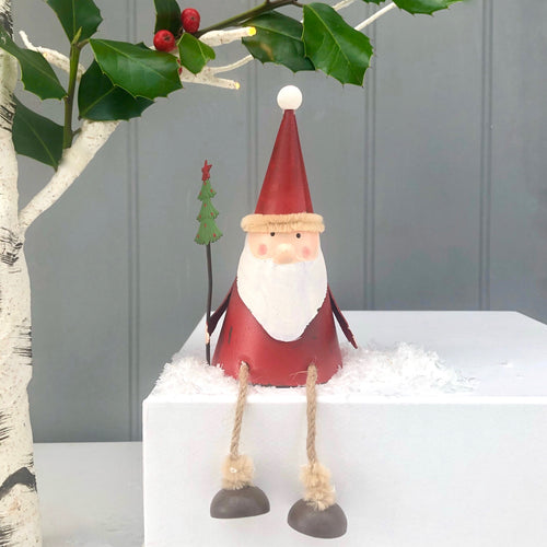 Vintage Style Sitting Santa Decoration