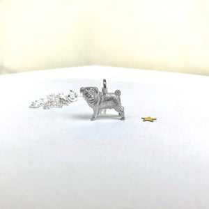 Sterling Silver Pug Necklace
