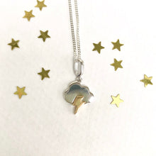 Sterling Silver And Gold Cloud Necklace