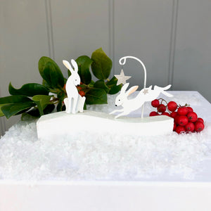 Christmas Jumping Hare Decoration