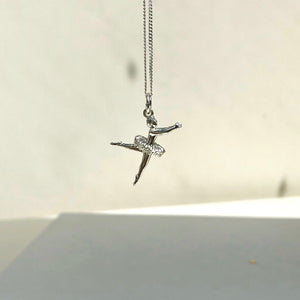 Sterling Silver Dancing Ballerina Necklace