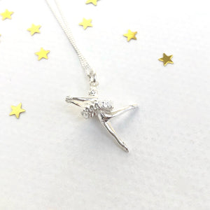 Sterling Silver Dancing Ballerina Necklace