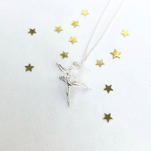 Sterling Silver Dancing Ballerina Necklace