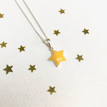 Sterling Silver And Enamel Star Necklace