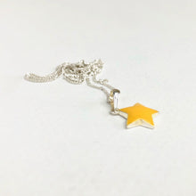 Sterling Silver And Enamel Star Necklace