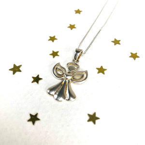 Sterling Silver Guardian Angel Necklace