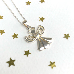 Sterling Silver Guardian Angel Necklace