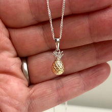 Sterling Silver And Rose Gold Pineapple Necklace