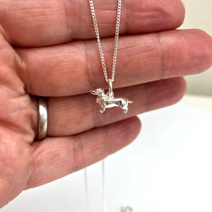 Sterling Silver Dachshund Necklace