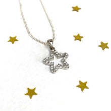 Sterling Silver Crystal Star Necklace