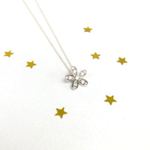 Sterling Silver Crystal Daisy Necklace