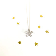 Sterling Silver Crystal Daisy Necklace