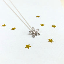 Sterling Silver Crystal Daisy Necklace