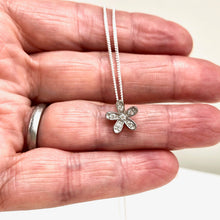 Sterling Silver Crystal Daisy Necklace