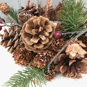 Christmas Pinecone T Light Holder