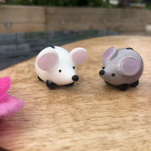 Hand Blown Glass Mouse Pair