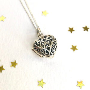 Sterling Silver Decorative Locket Necklace