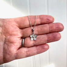 Sterling Silver Crystal Flower Necklace