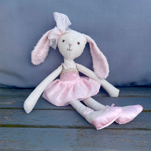 Linen Rabbit Ballerina Soft Toy