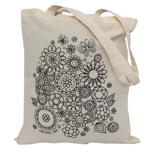 Tote Bag Colour Me In Flowers