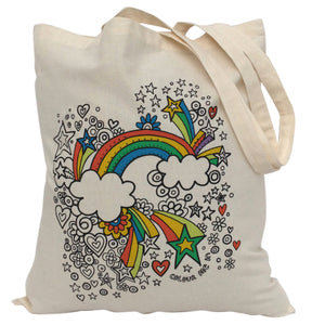 Tote Bag Colour Me In Rainbow