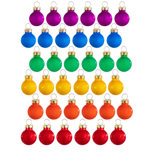 Set Of Rainbow Mini Baubles