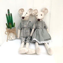 Personalised Soft Toy Linen Mouse