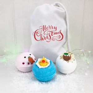 Merry Christmas Bath Bomb Set