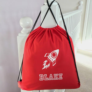 Personalised School PE Bag Rocket