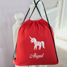 Personalised School PE Bag Unicorn