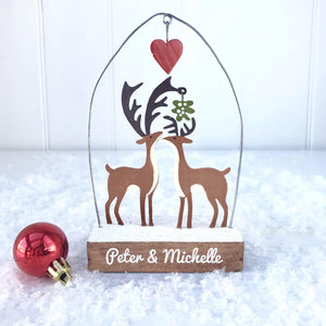 Personalised Love Deer Decoration