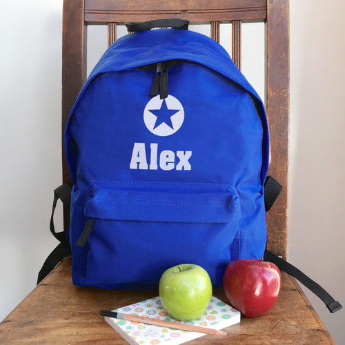 Personalised Star Backpack (Vinyl) with Name