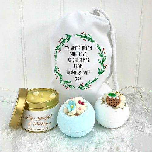 Auntie Bath Bomb Set and Candle