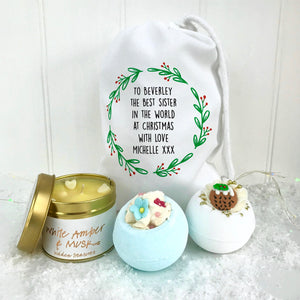 Sister Bath Bomb Set and Candle