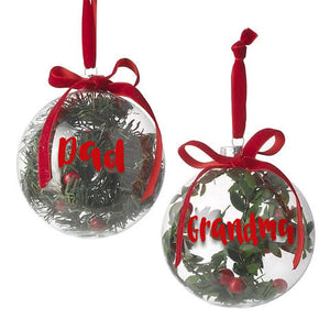 Personalised Red Berry Filled Bauble