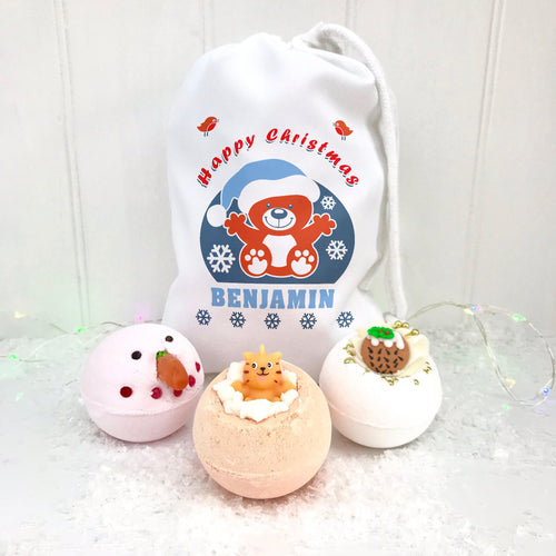 Children's Personalised Bath Bomb Set