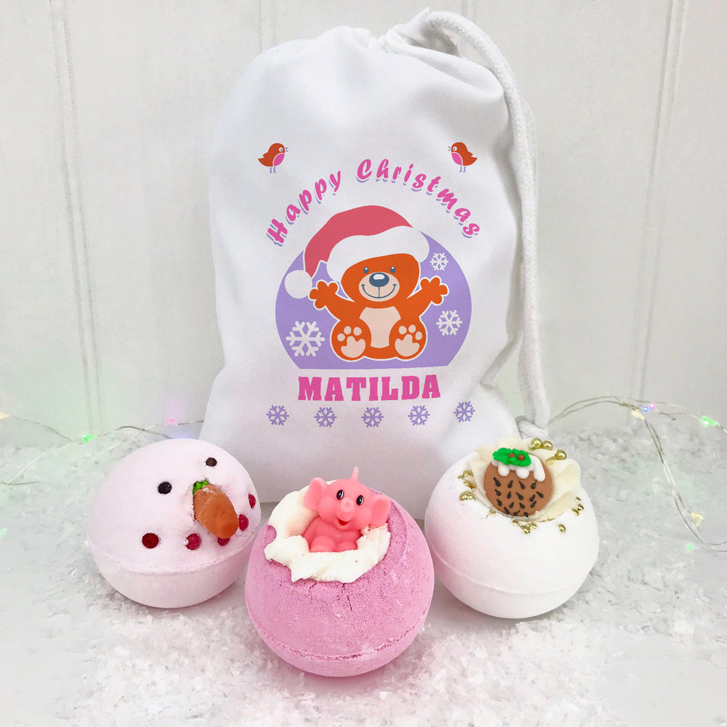 Children's Personalised Bath Bomb Set