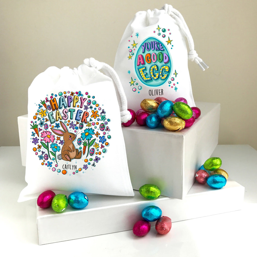 Personalised Easter Gift Bag With Eggs