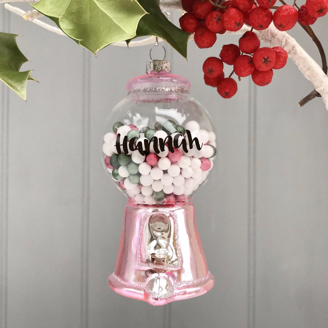 Personalised Christmas Gumball Bauble