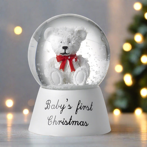 Baby's First Christmas Glass Snow Globe