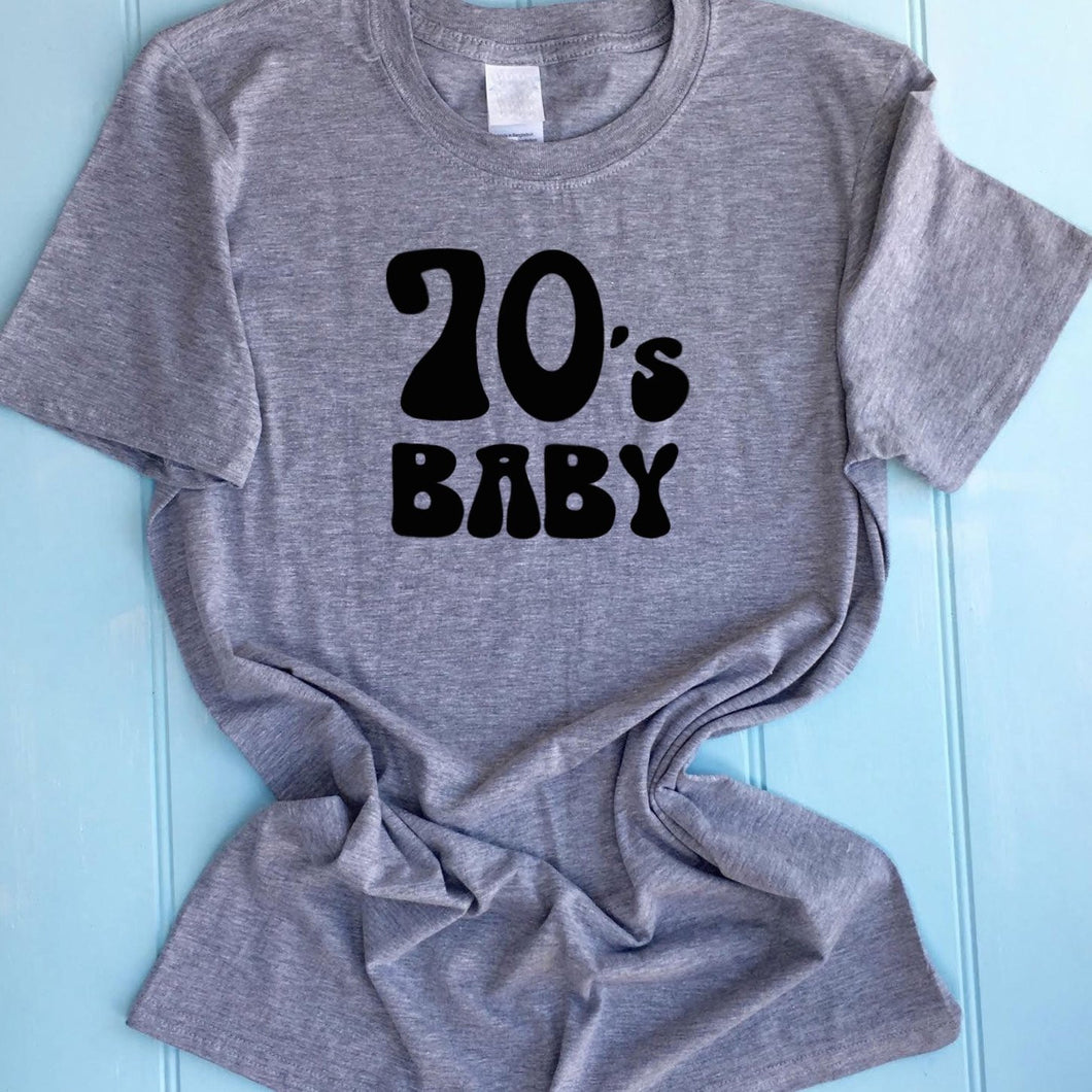 70's Inspired Womens Slogan Printed T Shirt grey