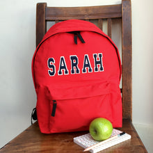 Personalised Backpack Varsity Style