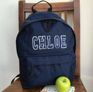 Personalised Varsity Backpack