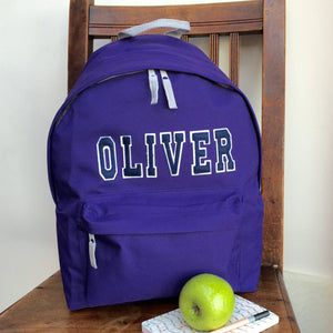Personalised Backpack Varsity Style