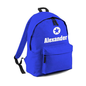 Personalised Star Backpack (Vinyl) with Name