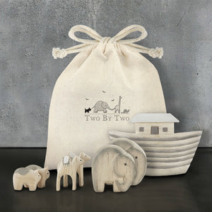 Wooden Noah's Ark Set In Gift Bag
