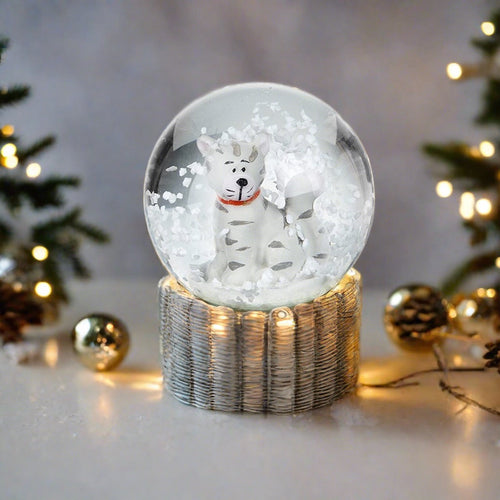 Christmas Little Snow Globe With Cat