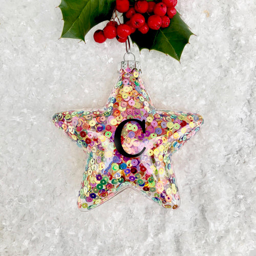 Personalised Christmas Sparkle Star