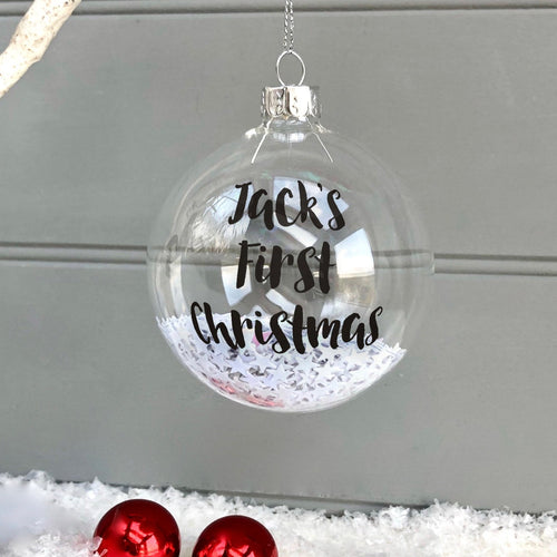 1st Christmas Personalised Baby Bauble